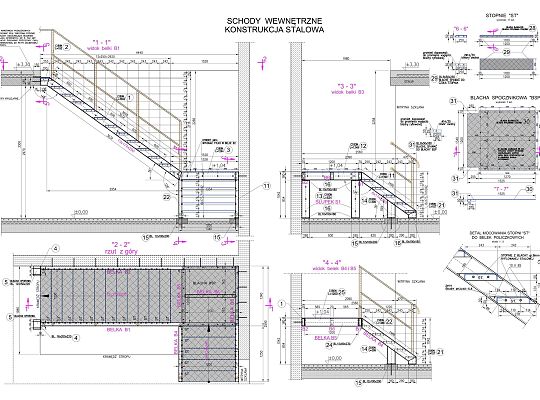 Schody o konstrukcji stalowej