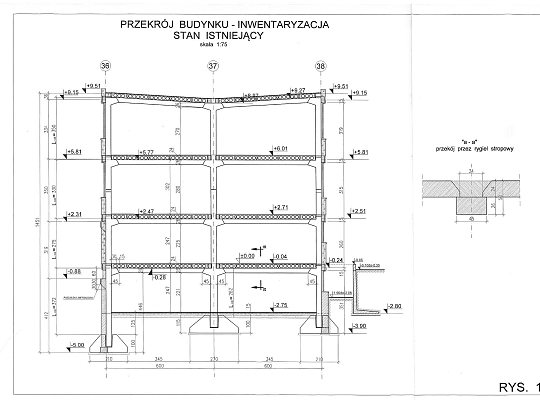 Budynek o konstrukcji żelbetowej prefabrykowanej