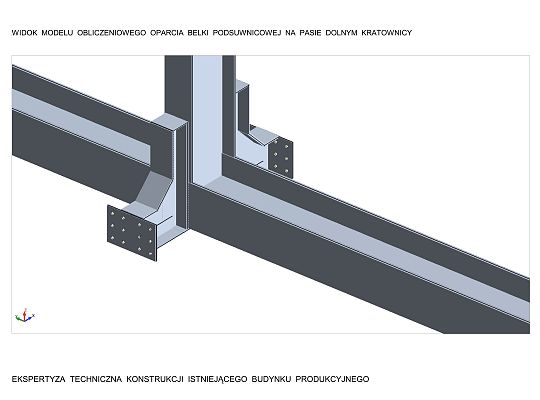 Ekspertyza techniczna konstrukcji istniejącej hali produkcyjnej